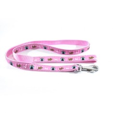LESA PENTRU CAINI NYLON MOL CU MODEL PINK 25MM 130CM L5502.25130A