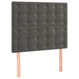 Cumpara ieftin Tablie de pat gri inchis 80x5x118/128 cm catifea