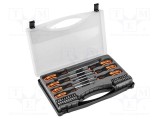 Kit şurubelniţe NEO TOOLS Phillips şi plată, 27 piese, m&acirc;ner ergonomic