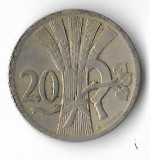 Moneda 20 haleru 1927 - Cehoslovacia