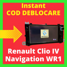 Code deblocare Radio Navi FM Renault Clio 4 Navigation WR1 Bluetooth USB Aux foto