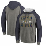 Nashville Predators hanorac de bărbați cu glugă grey Timeless Collection Antique Stack Tri-Blend Raglan - S, Fanatics Branded