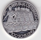 AUSTRIA 100 Schilling Silingi 2000 History: Roman Marcus Aurelius