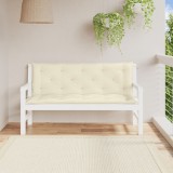 Gossi perna banca de gradina alb crem, 150x(50+50)x7cm, textil oxford