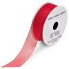 Panglica Organza Rosie 10m x 2.5cm, Nailon, Decor Craciun, Nunta, Valentines Day - Cadouri &amp; Handmade