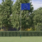 Steag Europei si stalp din aluminiu, 6,23 m GartenMobel Dekor, vidaXL