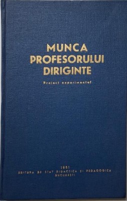 Munca profesorului diriginte (Proiect experimental) foto