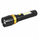 Lanterna cu acumulator litiu L18650x1 metal led ZOOM + cablu micro USB + magnet TL-8096 TED002037