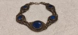 BRATARA veche ETNIC TRIBALA AFGHANA cu LAPIS LAZULI vintage DE EFECT rara