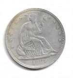 USA Liberty Seated HALF DOLLAR Coin 1851 - Replica Muzeu, Europa, Cupru-Nichel