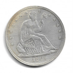 USA Liberty Seated HALF DOLLAR Coin 1851 - Replica Muzeu