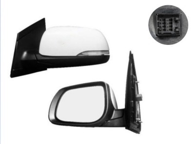 Oglinda exterioara Kia Picanto (Ta), 06.2011-, Stanga, reglare electrica; grunduit; incalzita; geam convex; cromat; 6 pini; cu semnalizare foto