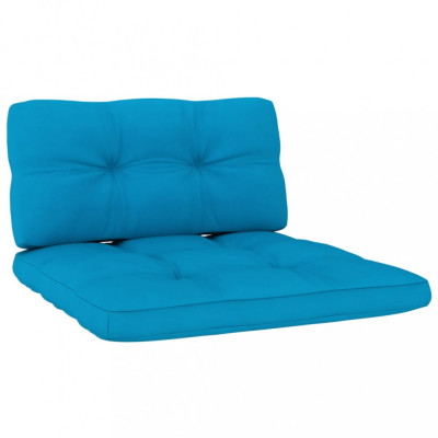 Perne canapea din paleți, 2 buc., albastru foto