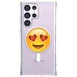 Husa personalizata samsung galaxy s23 ultra, magsafe atasare magnetica, emoji love smile