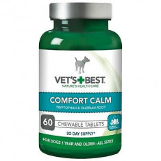 Suplimente pentru reducerea anxietatii cainilor, Vet s Best Comfort Calm, 60 capsule foto
