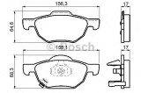 Set placute frana,frana disc HONDA ACCORD VII Tourer (CM) (2003 - 2008) BOSCH 0 986 494 135