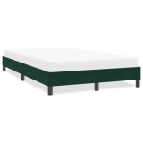 vidaXL Cadru de pat fără saltea Verde &icirc;nchis 120x210 cm catifea 4101352