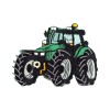 Aplicatie textila termoadeziva, 8.5 x 6.5 cm, Tractor verde, Crisalida