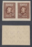 ROMANIA 1926 ANIVERSAREA 60 ANI FERDINAND PERECHE 25 BANI + 10 LEI MNH, Nestampilat