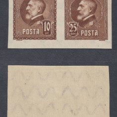 ROMANIA 1926 ANIVERSAREA 60 ANI FERDINAND PERECHE 25 BANI + 10 LEI MNH