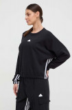 Adidas bluză femei, culoarea negru, cu model IP2391