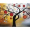 Tablou Copacul vietii, bucurie, pictat manual 140x70cm ulei panza in relief efect 3D, gata de expus pe perete