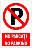 indicator nu parcati no parking