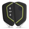 Husa Cheie Auto pentru VW / Skoda / Seat - 3 Butoane, kwmobile, Silicon, Negru, 54313.04