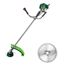 Motocoasa, trimmer, pentru tuns iarba, pe benzina, cu disc circular vidia, 1400 W, 1.9 CP, 25.5 cm, Verto foto