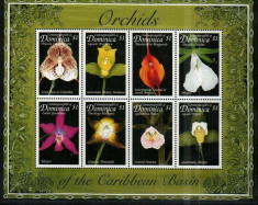 Dominica 1999 Flowers Orchids perf.sheet Mi.2621-2628 MNH AA.085 foto