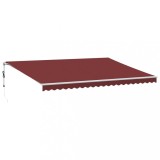 Cumpara ieftin Copertina retractabila automat cu LED, visiniu, 500x350 cm