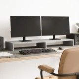 VidaXL Suport de monitor, gri beton, 100x27x10 cm, lemn prelucrat