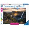 Puzzle Ravensburger Cascada Haifoss Islanda, 1000 piese, Joc Educativ, Calitate Premium