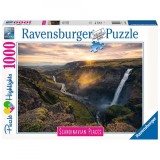 Puzzle Cascada Haifoss Islanda, 1000 Piese, Ravensburger