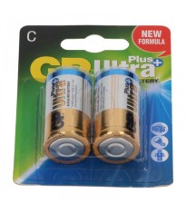 Set baterii alcaline UltraPLus GP R14 C 2buc/blister foto