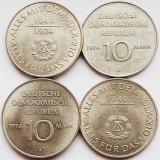 3040 DDR Germania Democrata 10 Mark 1974 25th Anniversary km 50