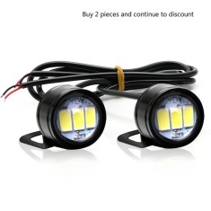 Led Auto 23mm cu Suport / 12V - 9W / ALB, 2 Buc/Set