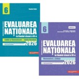 Pachet 2 carti Evaluarea Nationala 2026 clasa a 6-a: Matematica si Stiinte si Limba si comunicare, Limba romana - Bogdan Ratiu, Bogdan Antohe