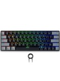 Spartan Gear Pegasus 2 Rgb Wired Wireless 63 Keys Mechanical Keyboard Black Grey PC