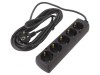 Prelungitor Schuko 5 Prize Negru 3x1,5mm2