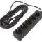 Prelungitor Schuko 5 Prize Negru 3x1,5mm2