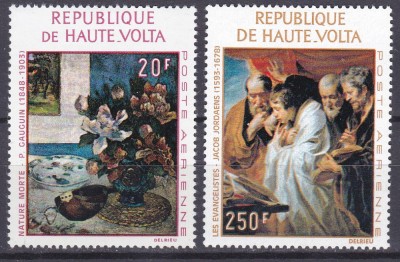 DB1 Pictura Gauguin Jordaens Volta Superioara 2 v. MNH foto