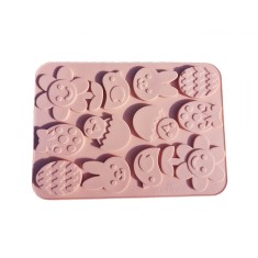 Forma silicon pentru prajituri, Iepurasi, Ou, Pui, Floare, 174COF