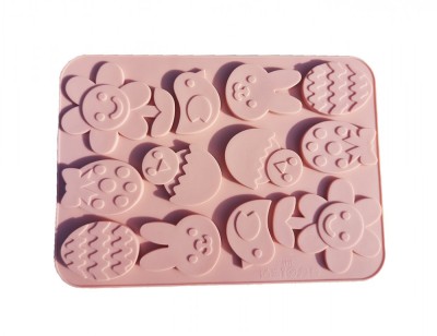 Forma silicon pentru prajituri, Iepurasi, Ou, Pui, Floare, 174COF foto
