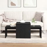 Set de mese nesting vidaXL, negru stejar, 100x48x40 cm, lemn ingenios