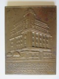 RARA! PLACHETA BRONZ GH.IONESCU BRAILA PRES.ASOC.MEDICILOR VETERINARI ROMANI 1939