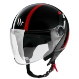 Casca Open Face Scutere/Motociclete MT Street Scope D5 Rosu Lucios &ndash; omologare noua ECE 22.06 - Roșu - S