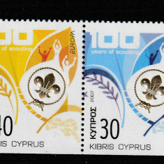 Cipru 2007-Europa CEPT,Cercetasi,serie 2 valori, dant,MNH,Mi.1096-1097 Du