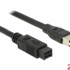 Cablu FireWire 9 pini la 6 pini 2m, Delock 82596