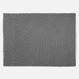 Fată de pernă gri &icirc;nchis cu model frunze, 70x50 cm, CMCLASS